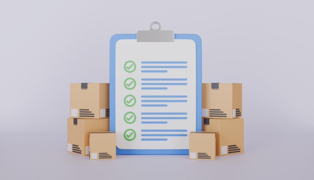 parcel and checklist